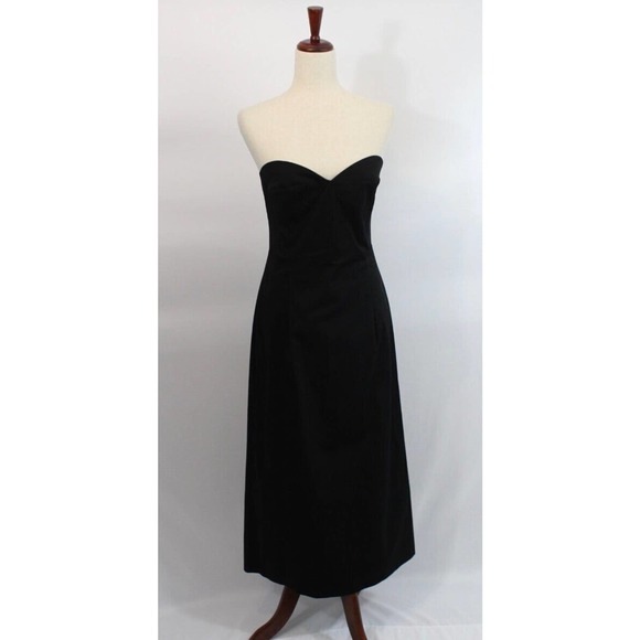 Goop G. Label Elegant Black Strapless Midi Dress - Picture 8 of 10
